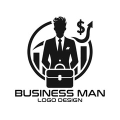 Business Man Vector Logo Design