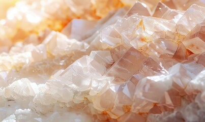 closeup view of the natural texture of raw calcite semi-gemstones