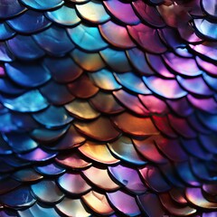 Shimmering Snake Skin Textile Pattern Generative AI