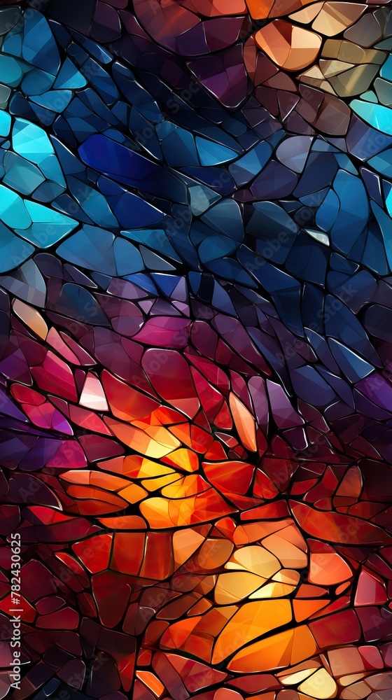 Poster mesmerizing rainbow abstract with metallic accents generative ai