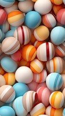 Vibrant Striped Rainbow Pattern with Shimmering Silver Flakes Generative AI