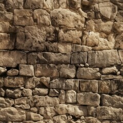 Seamless Egyptian Stone Wall Texture - Background for Design Generative AI
