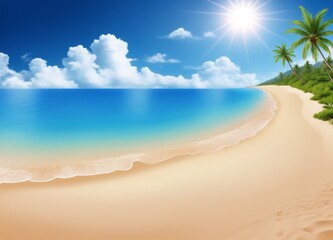 Simple beach background Illustration
