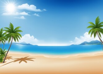 Simple beach background Illustration