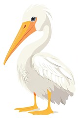 Obraz premium Pelican Illustration - Cute and Sweet Generative AI