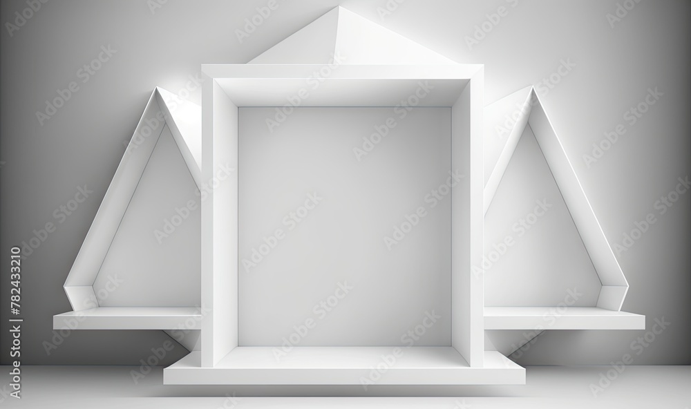 Poster abstract stage design for futuristic events generative ai