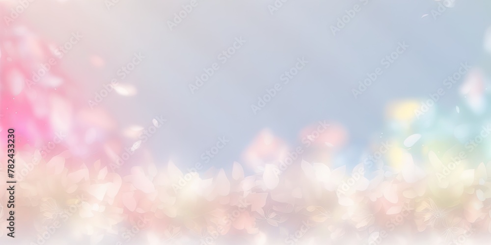 Poster soft pastel color background with petals for design generative ai