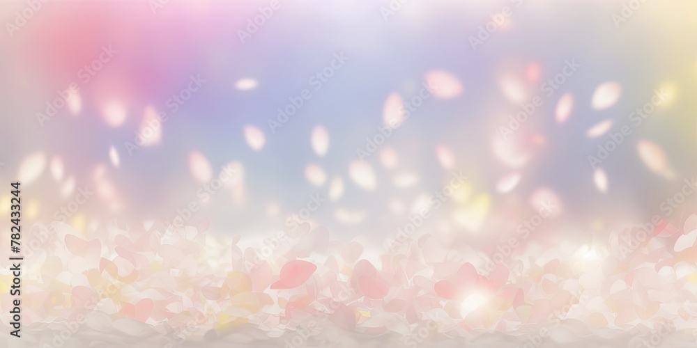 Poster soft pastel color background with petals for design generative ai