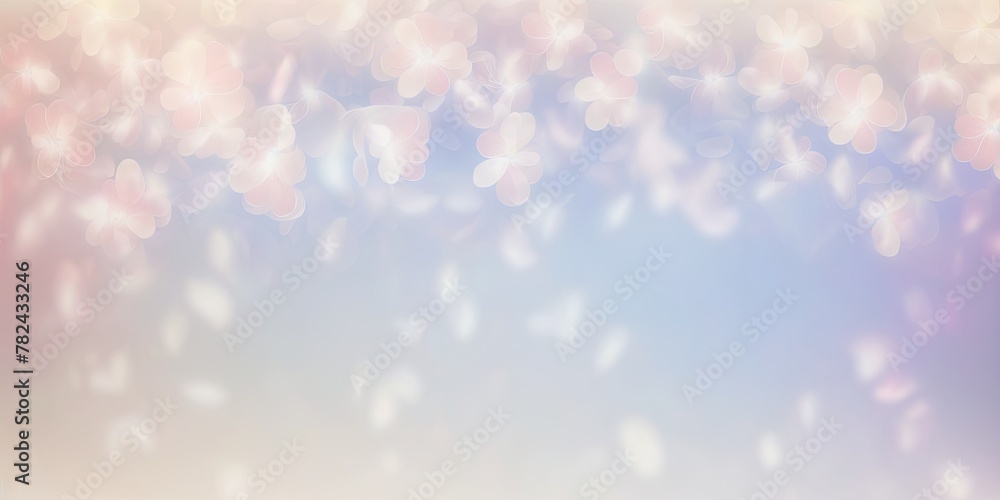 Poster soft pastel color background with petals for design generative ai