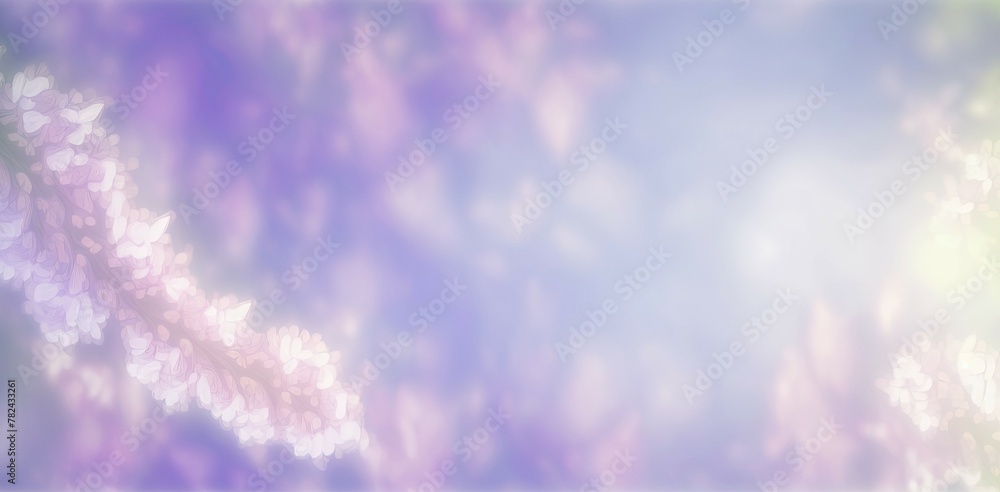 Poster lilac pastel background with bokeh light generative ai