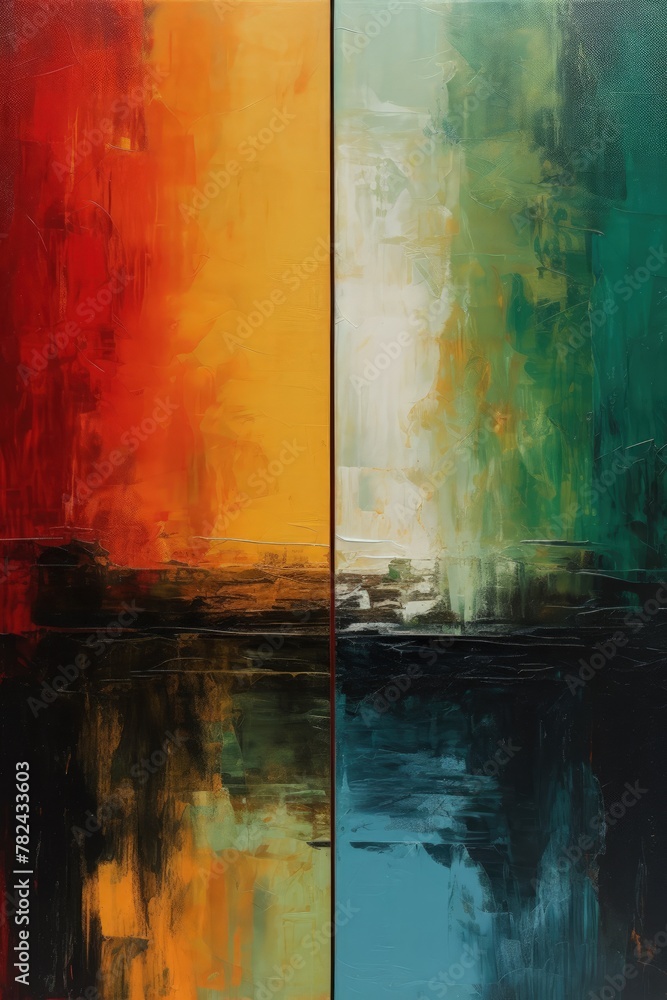 Poster minimalistic impressionism painting - perfect for posters and web design - generative ai
