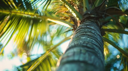 palm tree background.