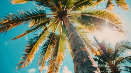 palm tree background.