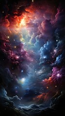 Star Birth: A Nursery of New Stars Being Born Within a Colorful Nebula Generative AI