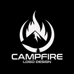 Campfire Vector Logo Design