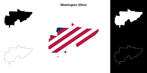 Washington County (Ohio) outline map set