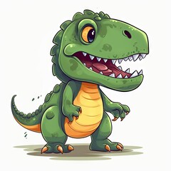 Fototapeta premium Ferocious T-Rex Dinosaur Digital Illustration Generative AI