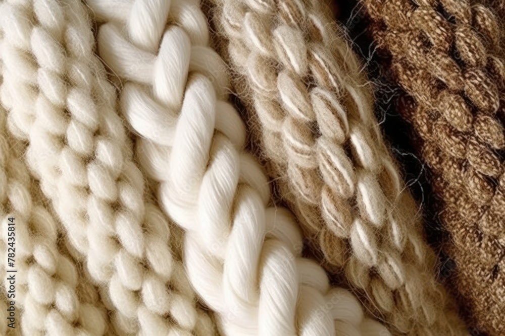 Poster woolen texture closeup generative ai