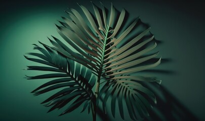 Ethereal Tropical Palm Leaves Shadows Generative AI