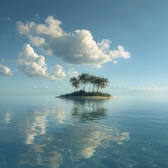 island in the ocean.