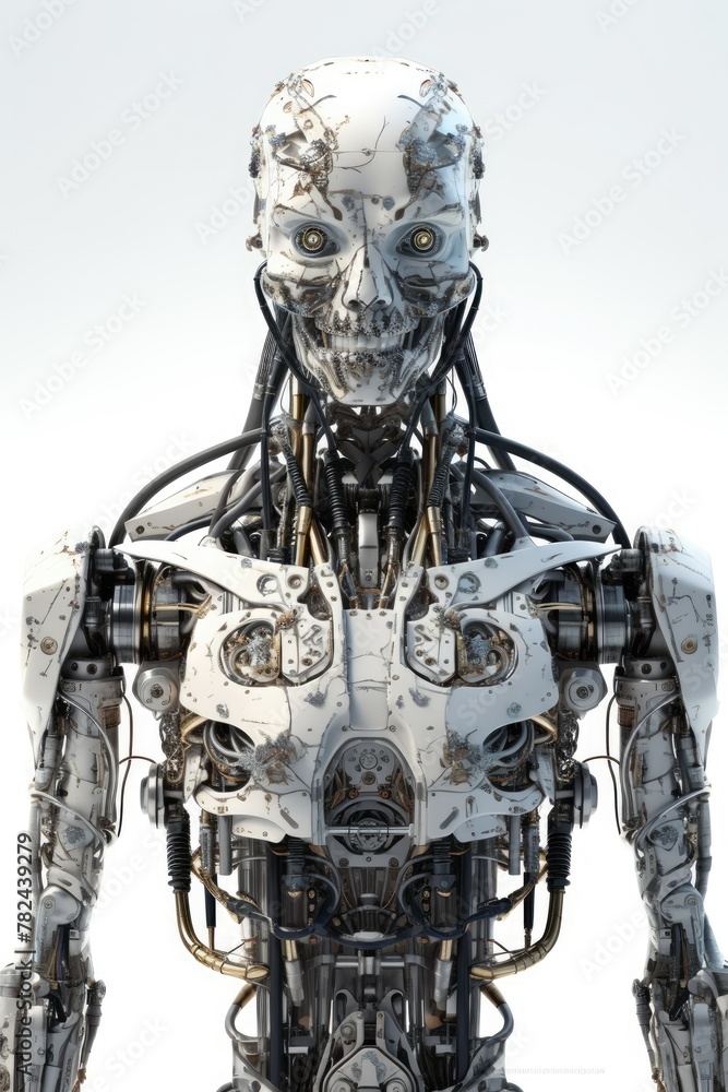Aufkleber advanced ai humanoid: futuristic robotics evolution generative ai