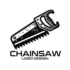 Chainsaw Vector Logo Design