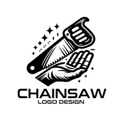 Chainsaw Vector Logo Design