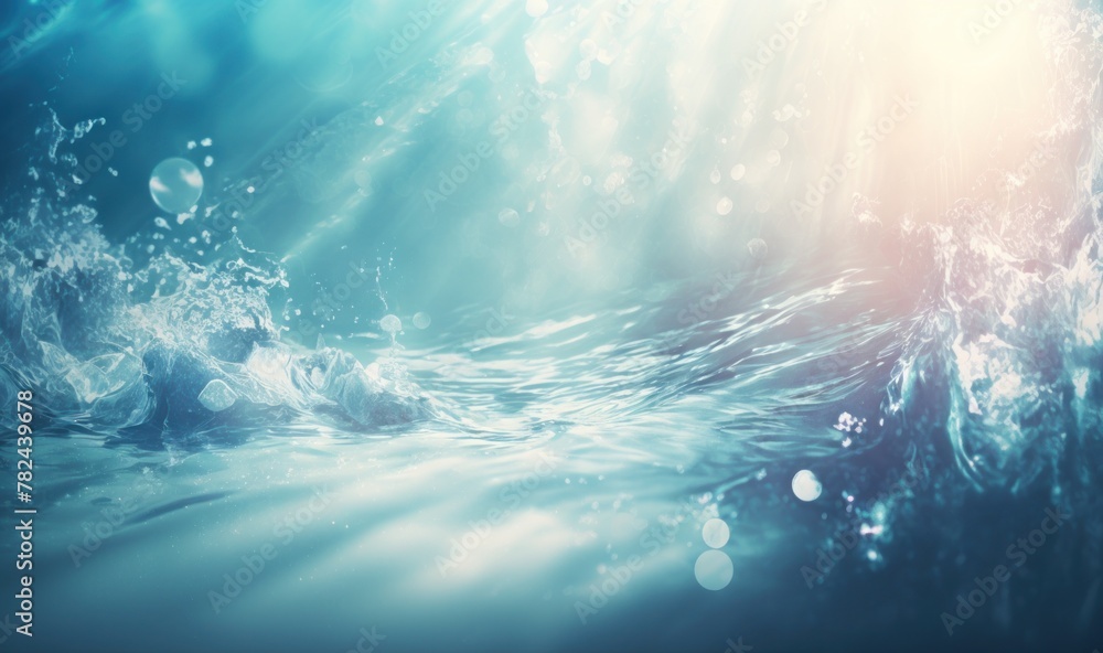 Aufkleber ethereal water dreamscape with soft tones and graded colors generative ai