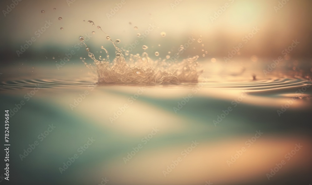 Poster ethereal dreamy water background with professional color grading generative ai