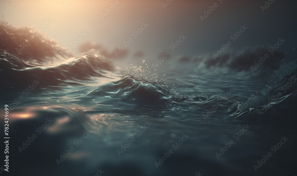 Poster ethereal soft watery dream background with professional color grading generative ai