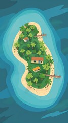 Obraz premium island in the ocean.