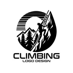 Climbing Vector Logo Design