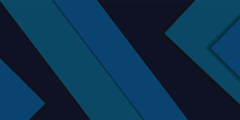 Fototapeta premium Blue background vector overlapping on dark space for background design. vector illustration