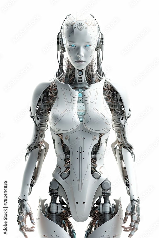 Poster futuristic ai companion: a benevolent digital entity generative ai