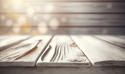 White Wooden Boards Ethereal Dreamy Background Generative AI