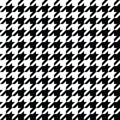 Houndstooth classic pattern for fabric, wallpaper and tablecloths. Retro geometry black and white background.