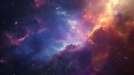 Colorful galaxy background. Space background astronomy design.
