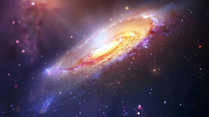 Fototapeta premium Colorful galaxy background. Space background astronomy design.