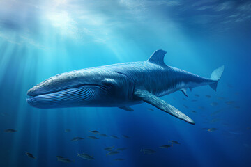 Blue Whale, swimming in the world's oceans