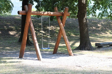 Wood Swing, Kids Playground Area