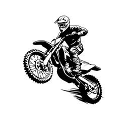 Fototapeta na wymiar Motocross Biker Dirtbike Vektor