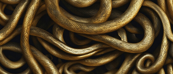 Golden snake chains background