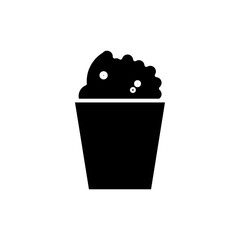popcorn glyph icon