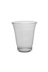 Plastic cups for drinks. Plastic cup isolated on white background. Disposable cup.