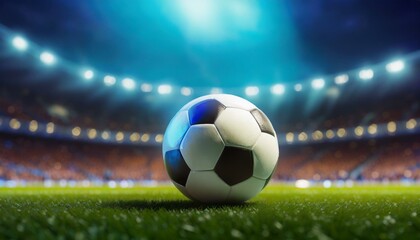 Spannung pur: Fußball liegt im gleißenden Licht des Stadions
