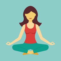 Fototapeta na wymiar yoga woman meditating
