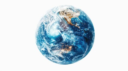 Earth Globe: Simplified Model Highlighting Continents and Oceans