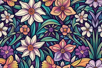 Badezimmer Foto Rückwand Floral pattern © Aline