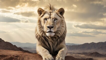Majestic Lion Roaming the African Savannah: A Powerful Symbol of Strength and Beauty