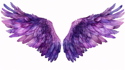 Fototapeta na wymiar purple fantasy fairy wings are isolated on a white background for use in your creative projects 